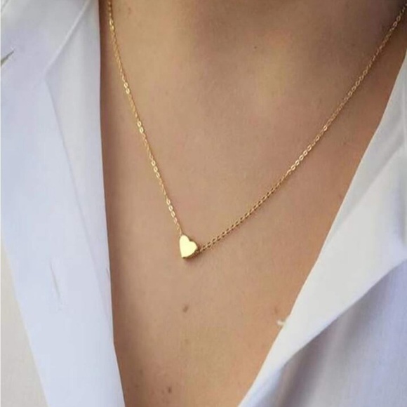 Yellow/Gold Heart Pendant Necklace - Picture 11 of 13